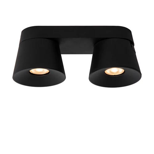 Lucide TRIGONO - Ceiling spotlight - 2xGU10 - Black - detail 1